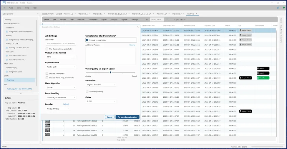 Le résumé d’une affaire dans Magnet Witness : lieux, appareils et sources