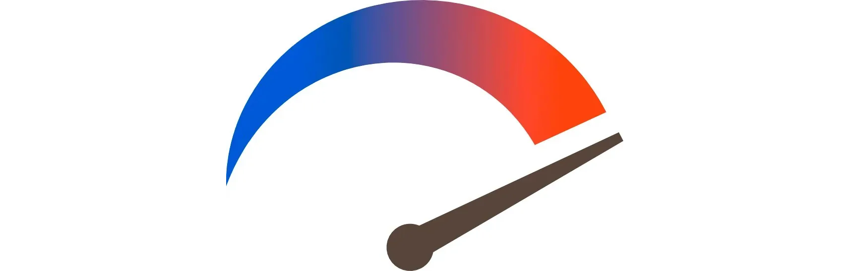 Un cadran de notation, du bleu au rouge
