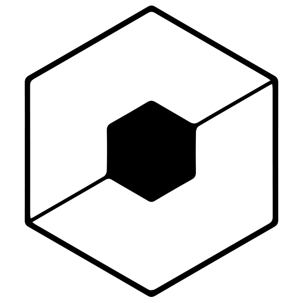 Pictogramme de l’offre individuelle : un hexagone plein au centre d’un contour