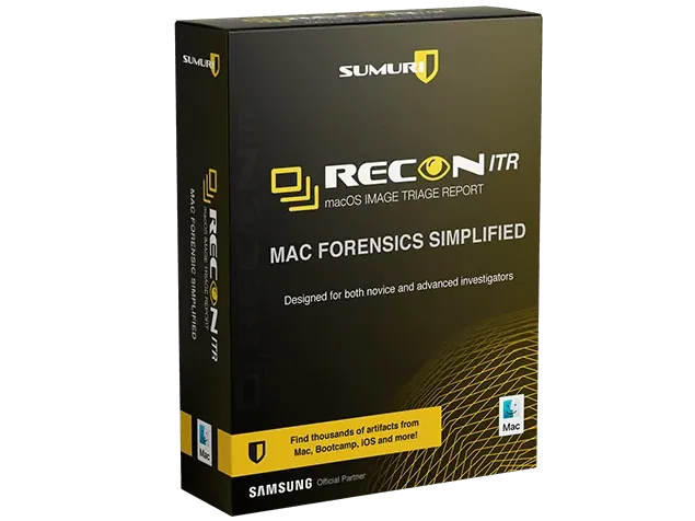 La boîte de RECON ITR, « macOS Image Triage Report »